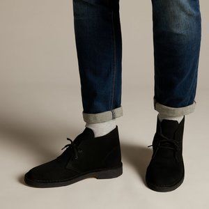 Men's Clarks Original Desert Boot Black Suede